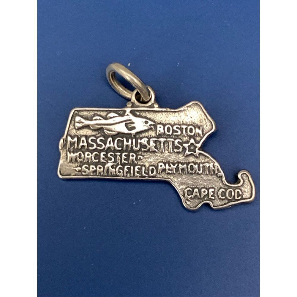 .925 Massachusetts State Sterling Silver Jewelry Charm #travel #Boston